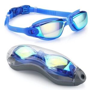 Aegend Anti Fog UV Protection Swim Goggles - Aqua
